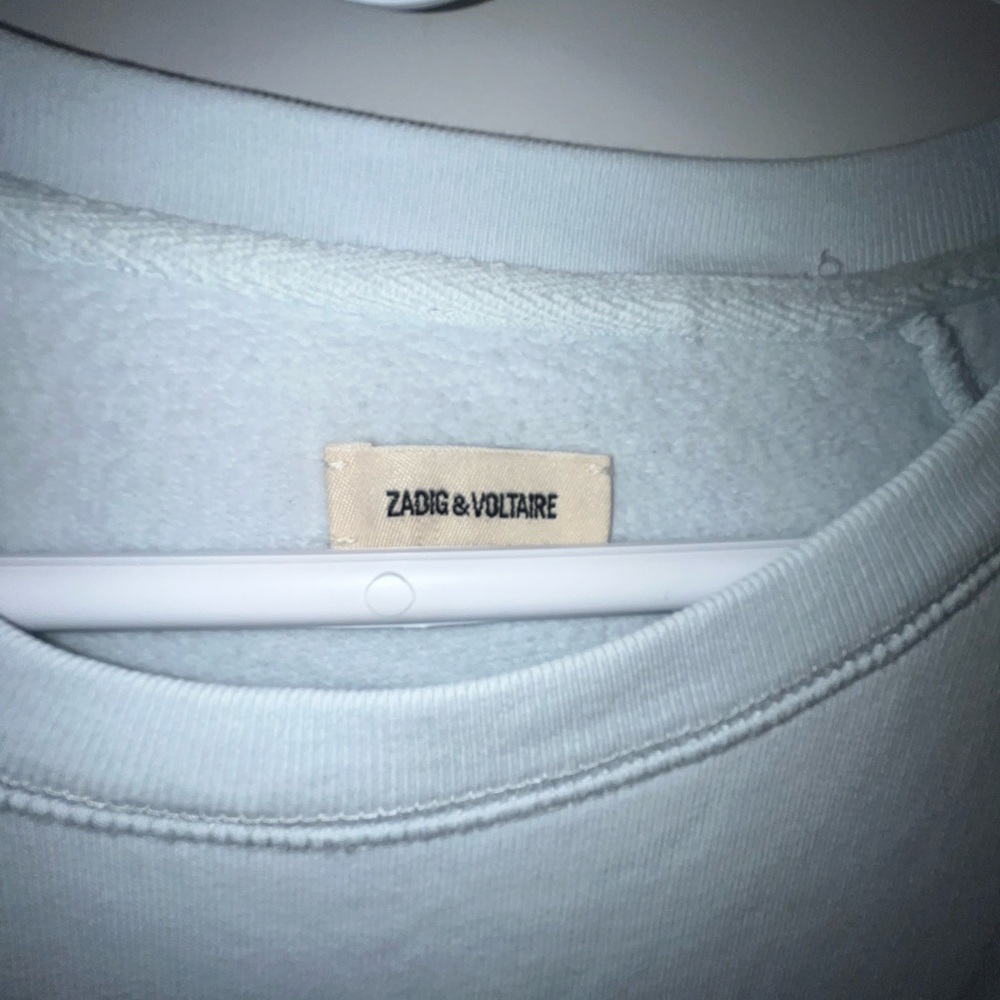 Zadig & Voltaire Upper Amour Gradient Strass Sweatshirt Amour light blue - Picture 4 of 4
